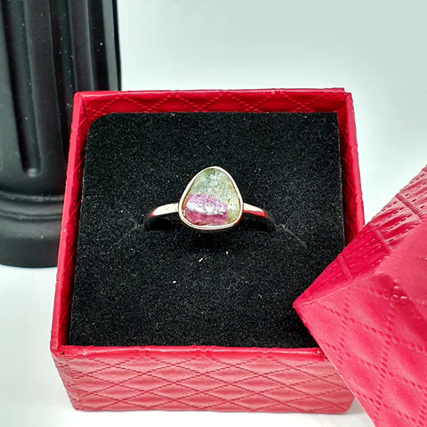 R0017 - Watermelon Tourmaline Ring