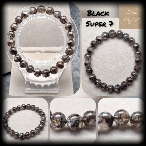 B0742B - Black Super 7 黑超七 Bracelet - 8.2mm