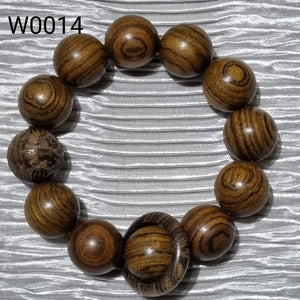 W0014 - Sandalwood  Beads Bracelet (虎皮檀木) 19.5mm