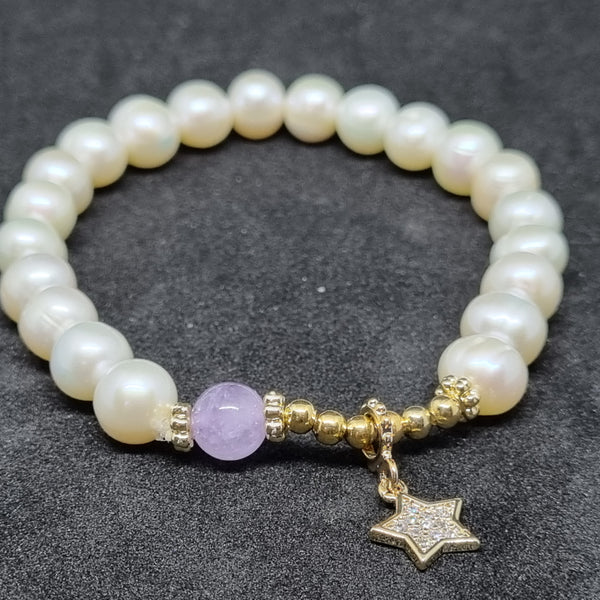 B0206 - Freshwater Pearls Bracelet - 7mm