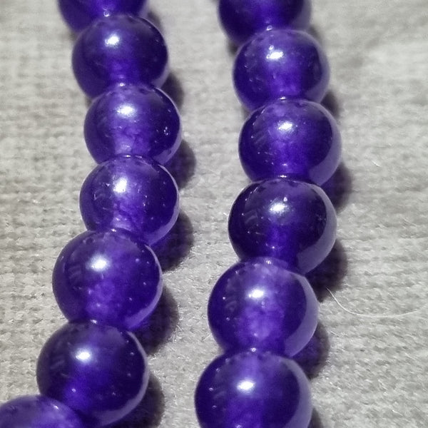 B0312 - Purple Chalcedony Necklace - 6mm