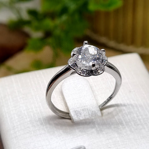 R0152 - Clear Moissanite Ring - 1.0ct