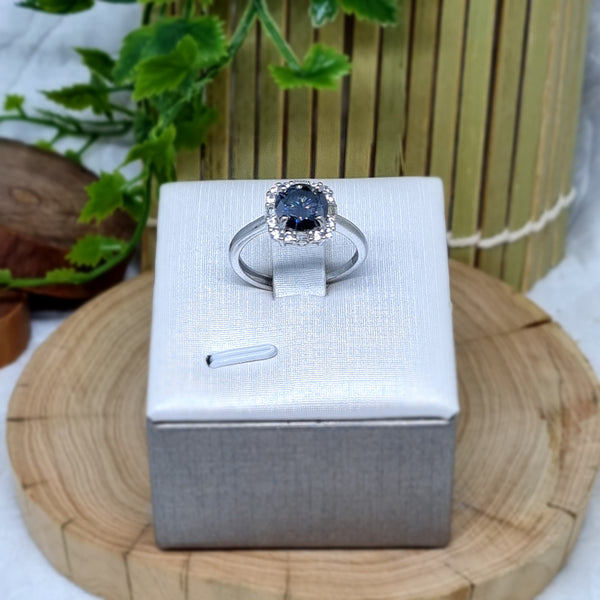 R0159 - Grey Moissanite Ring - 2.0ct